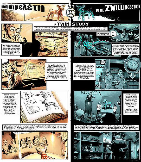 Page of the graphic novel about the twin study