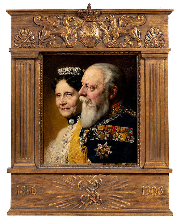 Grand Duke couple Friedrich I. & Luise von Baden, Ferdinand Keller, 1906, oil on cardboard, © Badisches Landesmuseum, Photo: Gaul