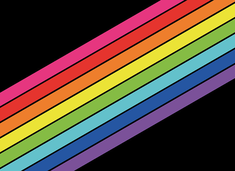 bunte Regenbogenstreifen im 80er Look