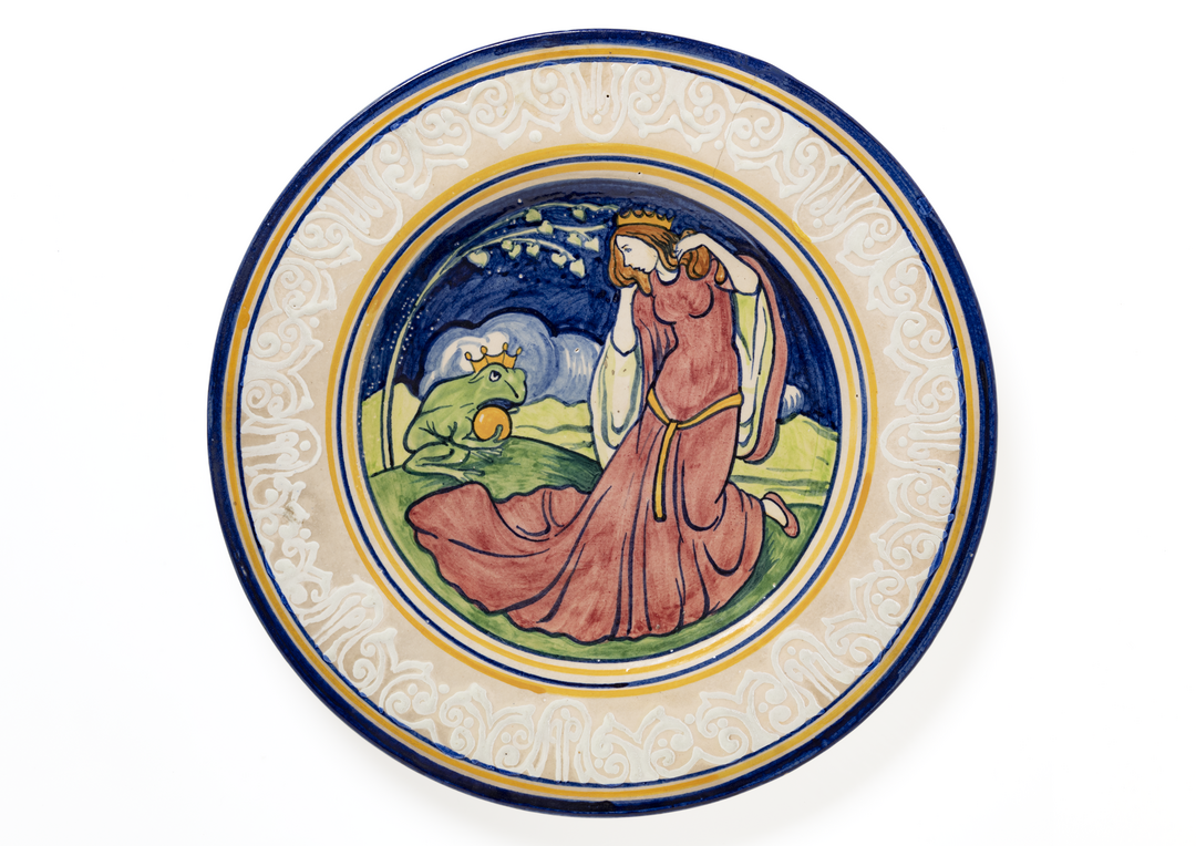 Wandteller mit dem Märchen Froschkönig als Motiv