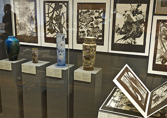 verschiedene Beispiele für die Papierhandwerkskunst Katagami
