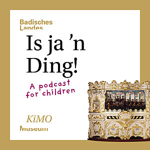 Werbemotiv für den Kinderpodcast "Ist ja ein Ding" mit einer Karussell-Orgel.
