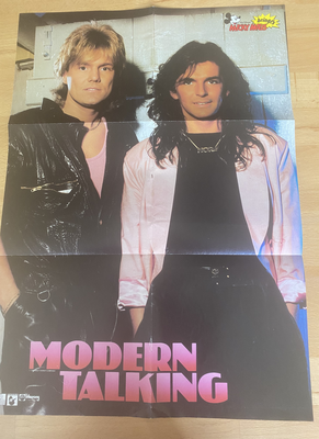 Plakat vom Popmusik-Duo Modern Talking.