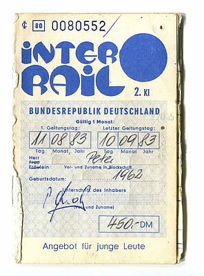 Interrail-Pass aus dem Jahr 1983.