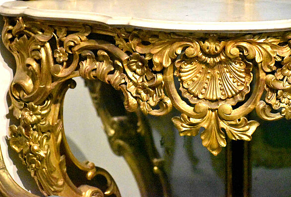 Detail of an etagère