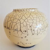 Keramikgefäß mit Craqueléglasur