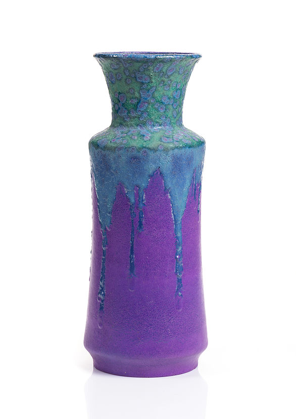 blue-violet vase by Wilhelm Fohr GmbH und Co. KG