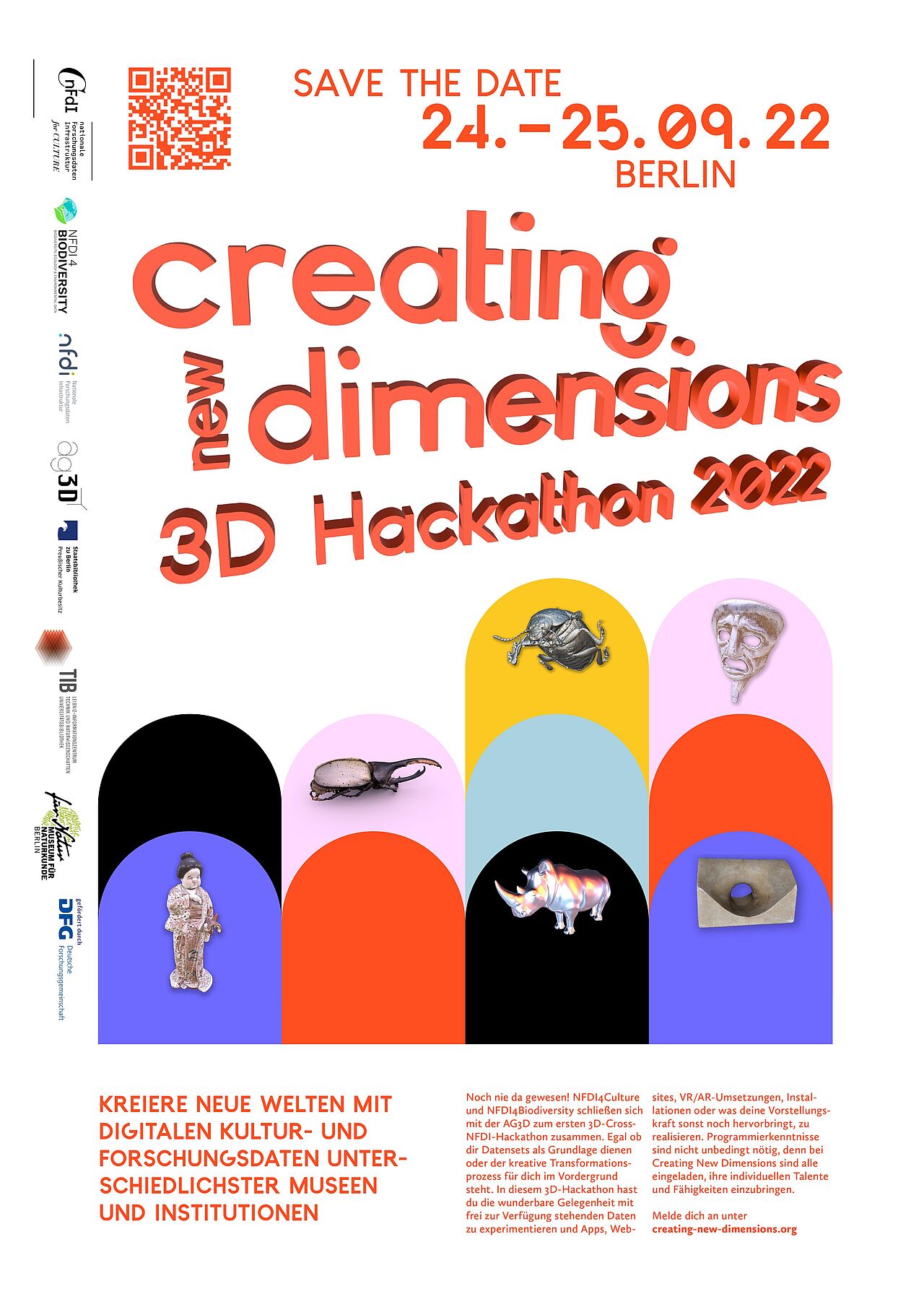 Plakat zum 3D-Hackathon 2022 Plakat zum 3D-Hackathon 2022