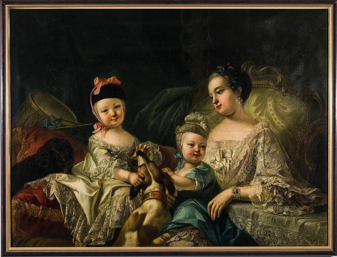 Gemälde von Caroline Luise und ihren Söhnen