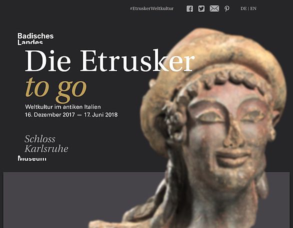 Screenshot of the website "Die Etrusker - to go"