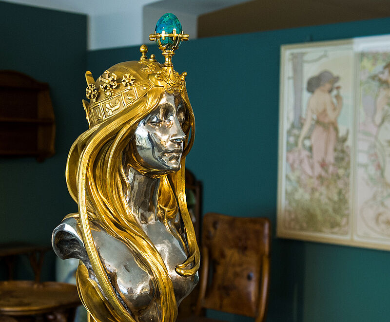 Büste "La nature" von Alfons Mucha, Foto: Schoenen