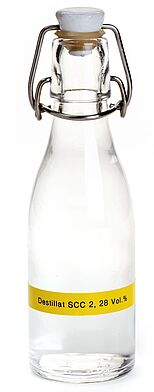 Eine Bügelflasche Desinfektionsmittel aus der Corona-Sammlung des Badischen Landesmuseums