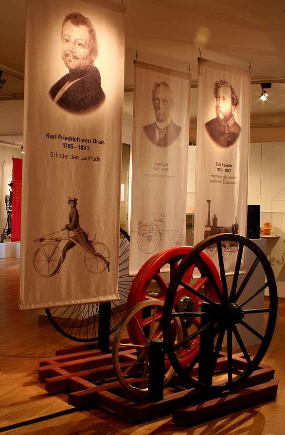 Ausstellungsbereich zu der Erfindung des Fahrrads