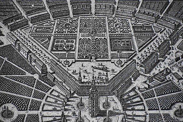 Ausschnitt aus einem Stadtplan der Residenzstadt Karlsruhe