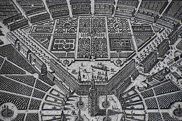 Ausschnitt aus einem Stadtplan der Residenzstadt Karlsruhe 