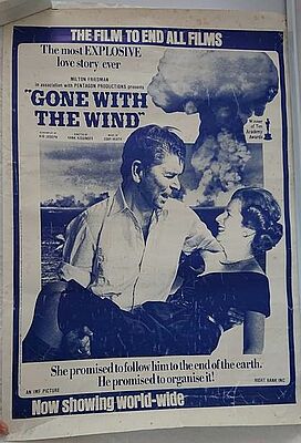Politisches Plakat, das sich auf den Film "Gone with the wind" bezieht.