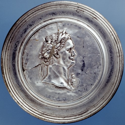 Römischer Spiegel mit dem Porträt des Kaisers Domitian