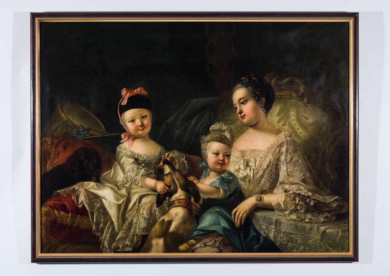 Gemälde von Caroline Luise und ihren Söhnen